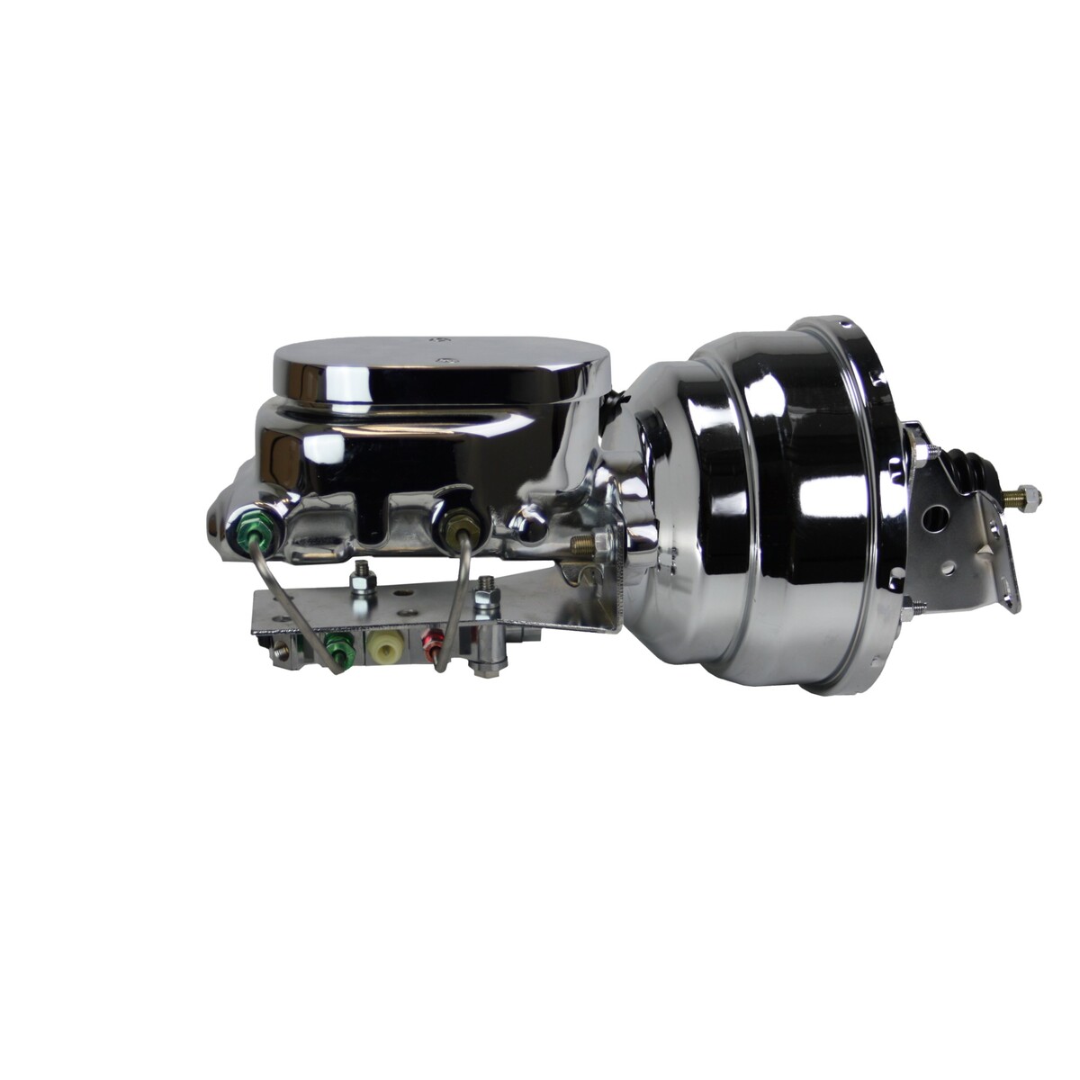 LEED Brakes Power booster kit 8 inch dual booster 1-1/8 inch flat top disc/drum (Chrome)
